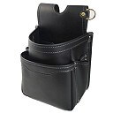 フジ矢(FUJIYA) 腰袋2段 黒金 AB-22BGのイメージ画像です。